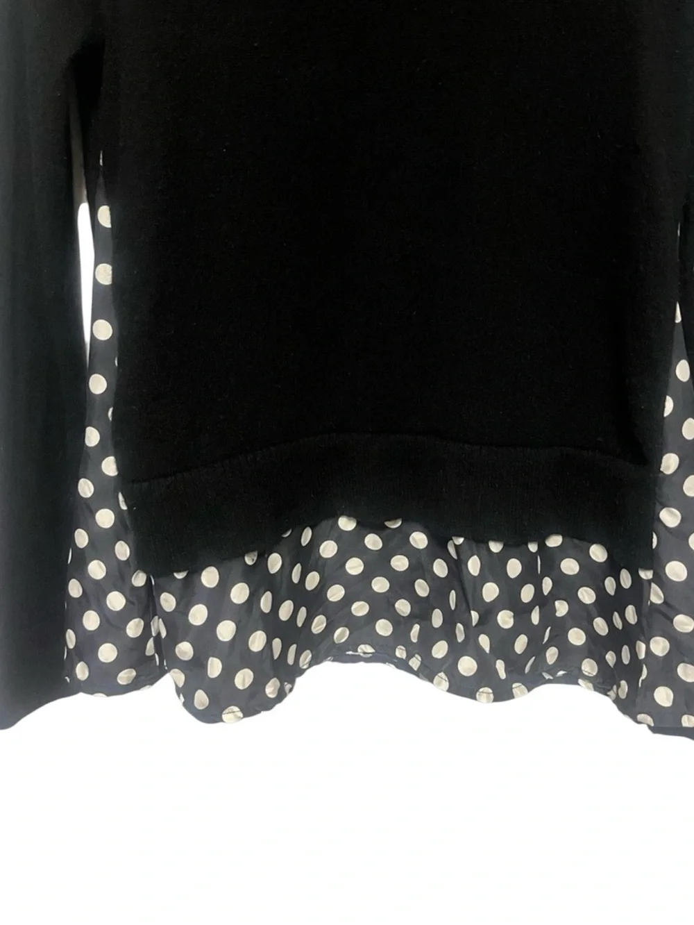KATE SPADE Black Turtleneck Sweater with Polka Dot